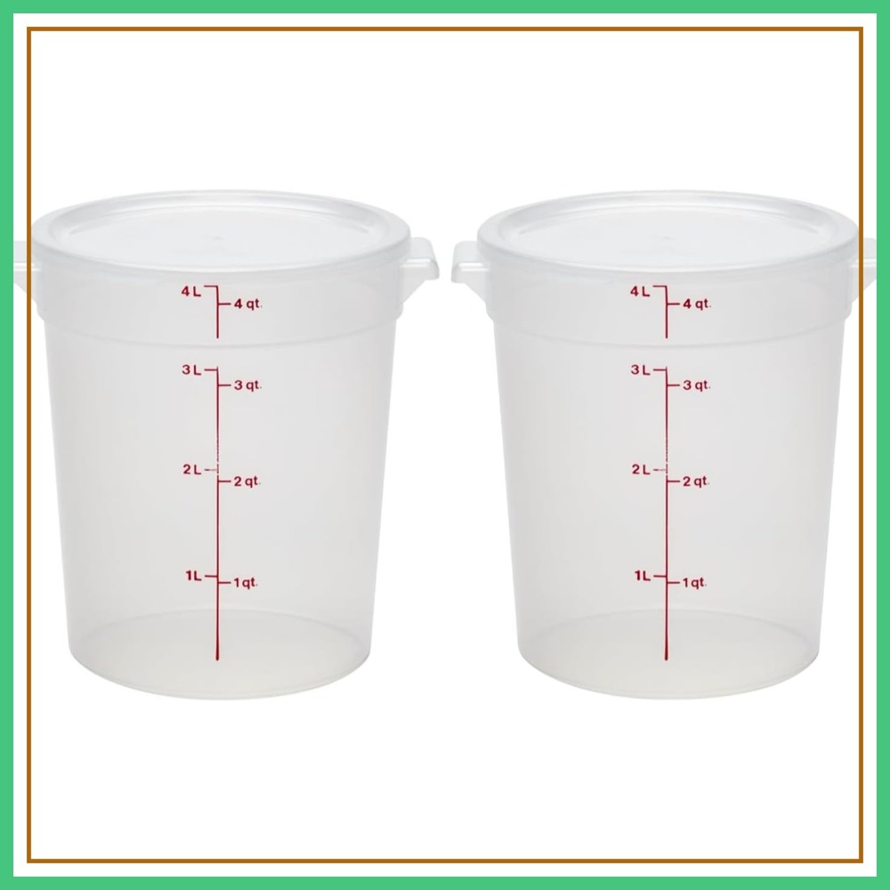 Food Storage 4 Quart - Food Storage Containers with Lids, 4