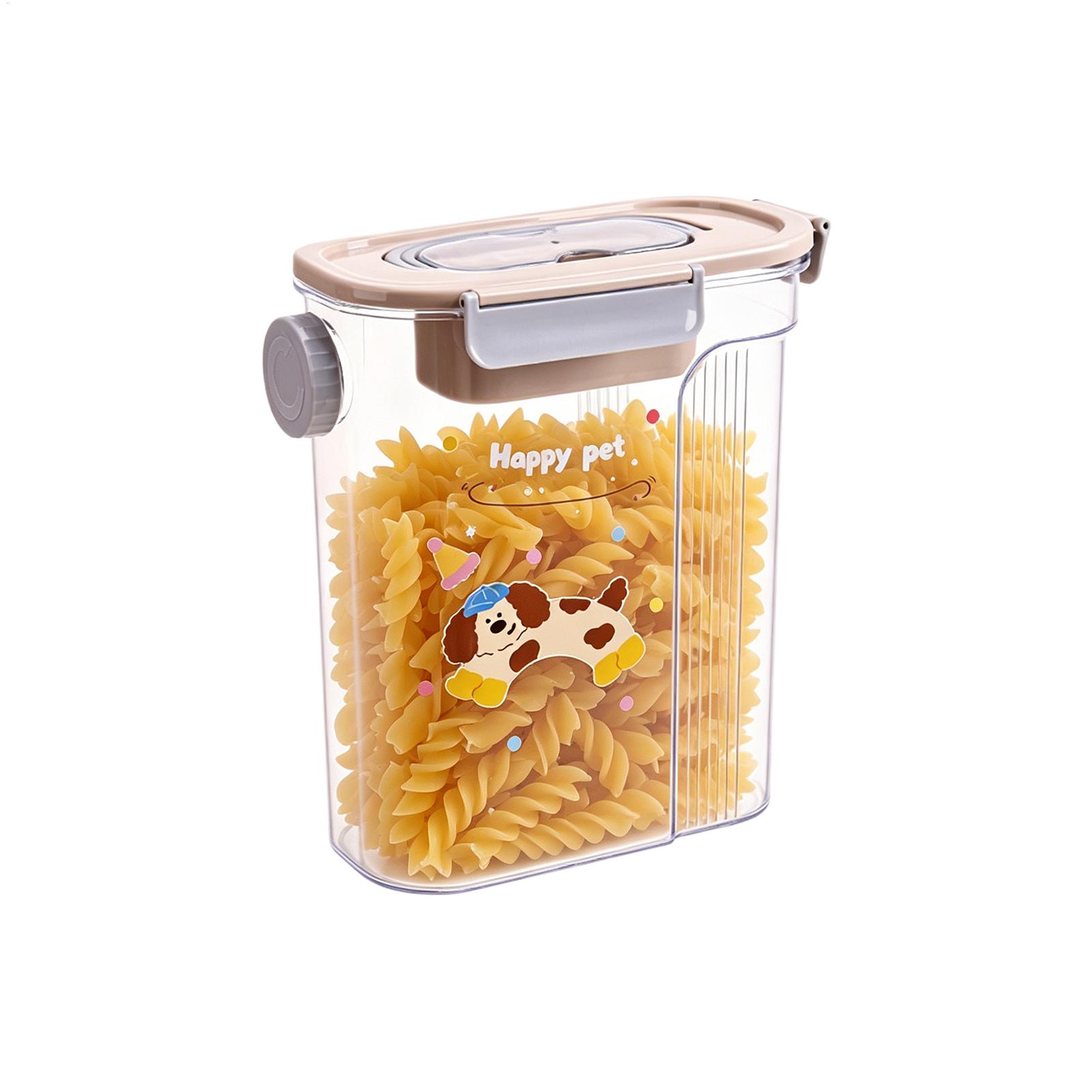 Airtight Cereal Jar - Dog Treat Container Side Pouring Airtight