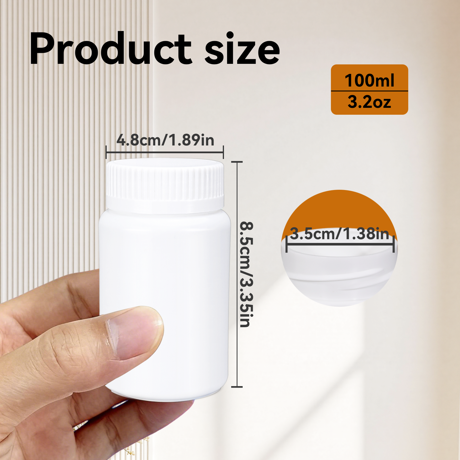Food Storage Drums - 20PCS 20ML-200ML Food Grade Round Plastic