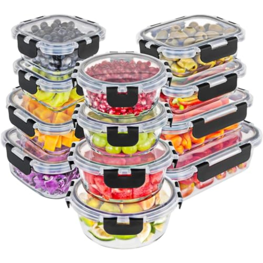 Food Storage Aluminum Containers - Premium Borosilicate Glass Food Storage Containers