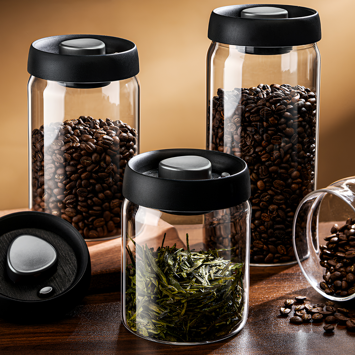 Food Storage Order - OANKR Vacuum Coffee Canister 500ml 900ml