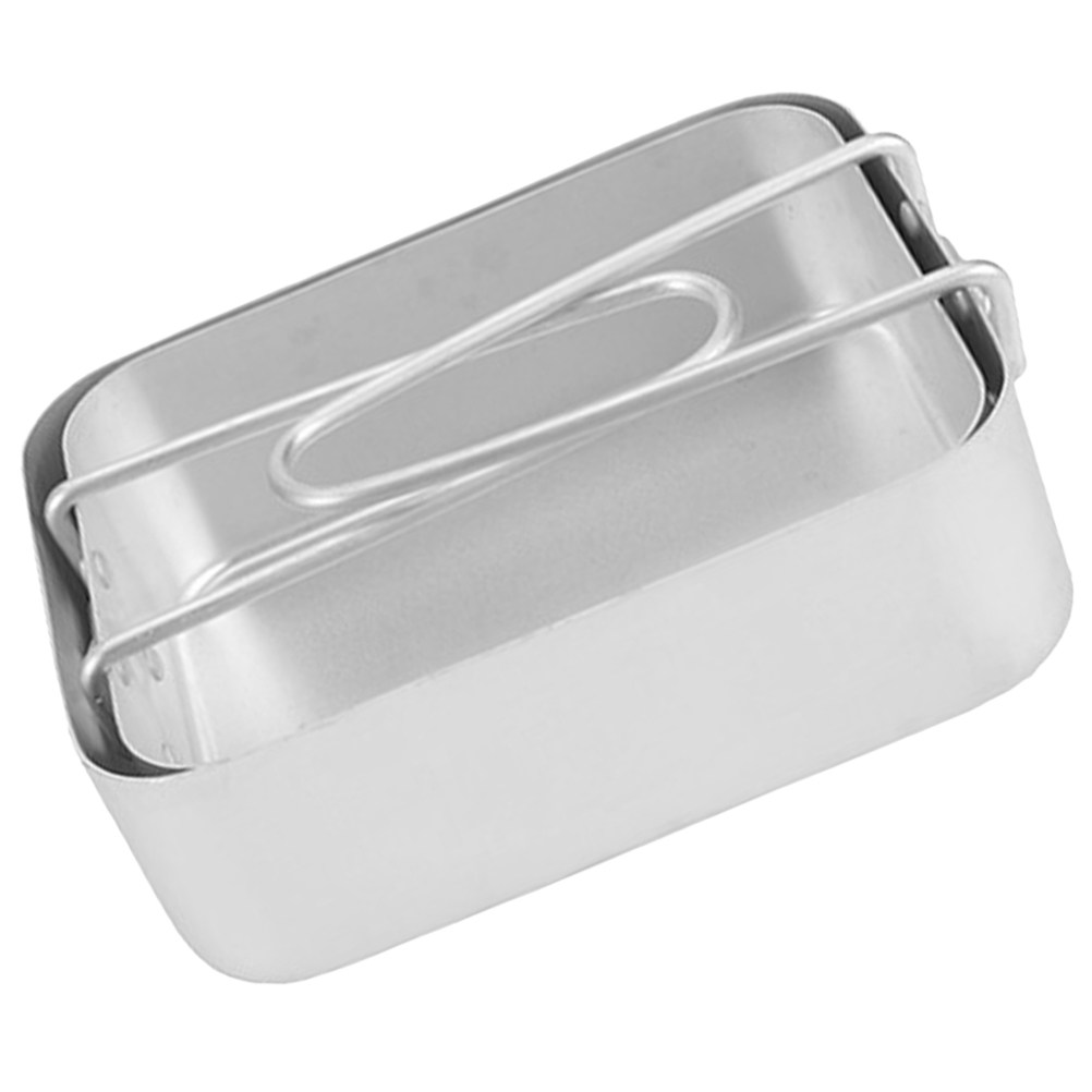 Food Storage Aluminum Containers - 2Pcs Portable Aluminum Lunch Box Vintage