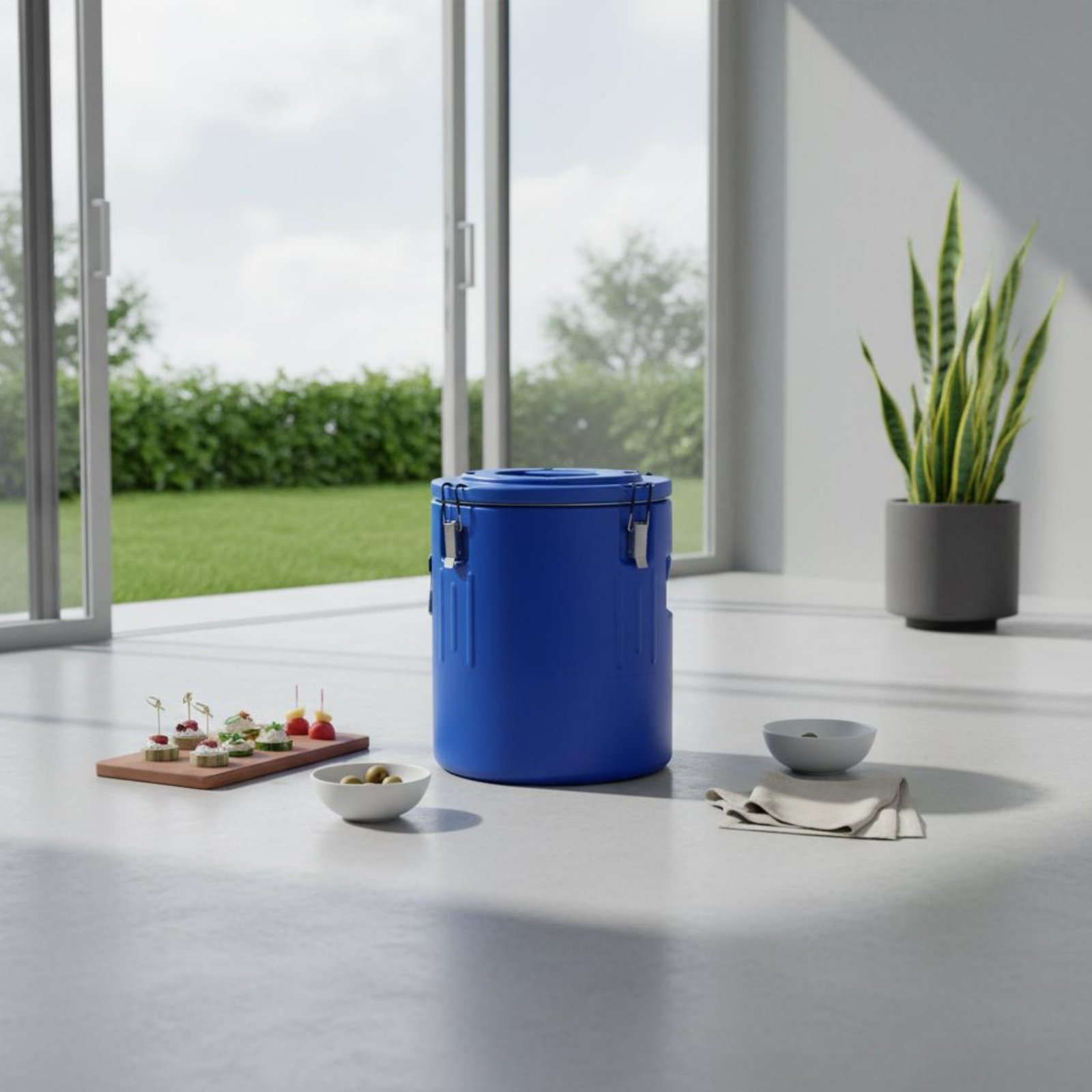 Food Storage Drums - 4 Pieces Transport Insulated Container Commercial