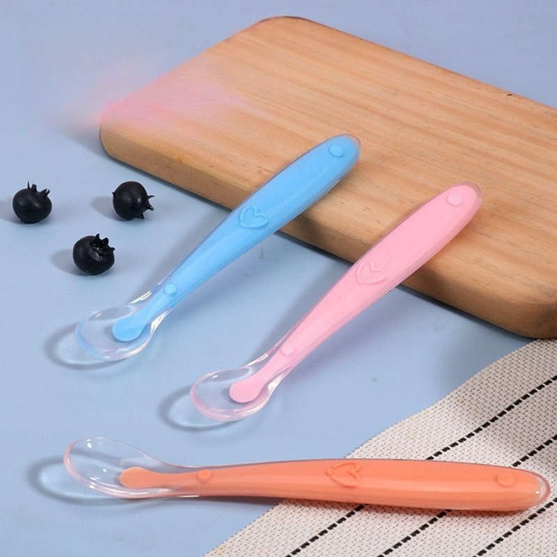 Food Storage And Temperature - Baby Soft Silicone Spoon with Storage