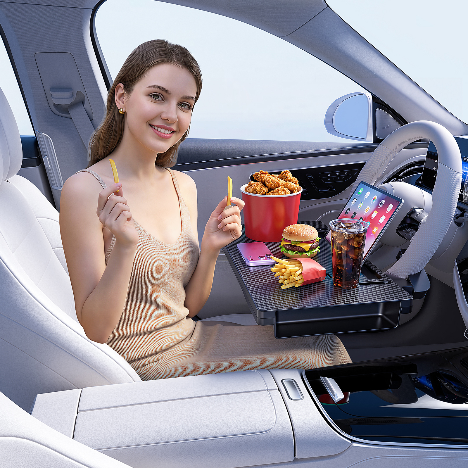 Food Storage On Table - High-Grade Universal Car Steering Wheel Table