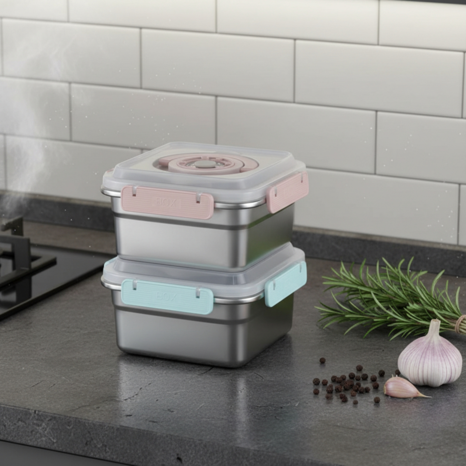 Food Storage Stainless Steel Containers - 3 Pieces Stainless Steel Food Container