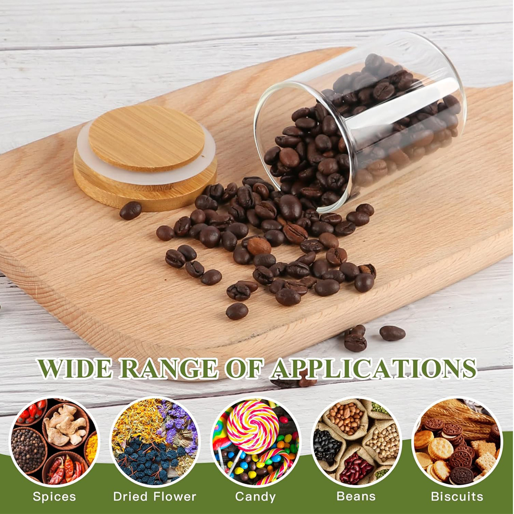 4oz Glass Spice Jars with Bamb - Food Storage Drums avis et prix