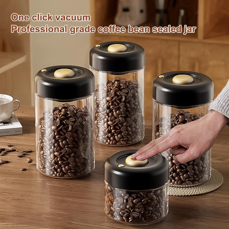 Transparent Glass Coffee Beans - Food Storage Vacuum Containers avis et prix