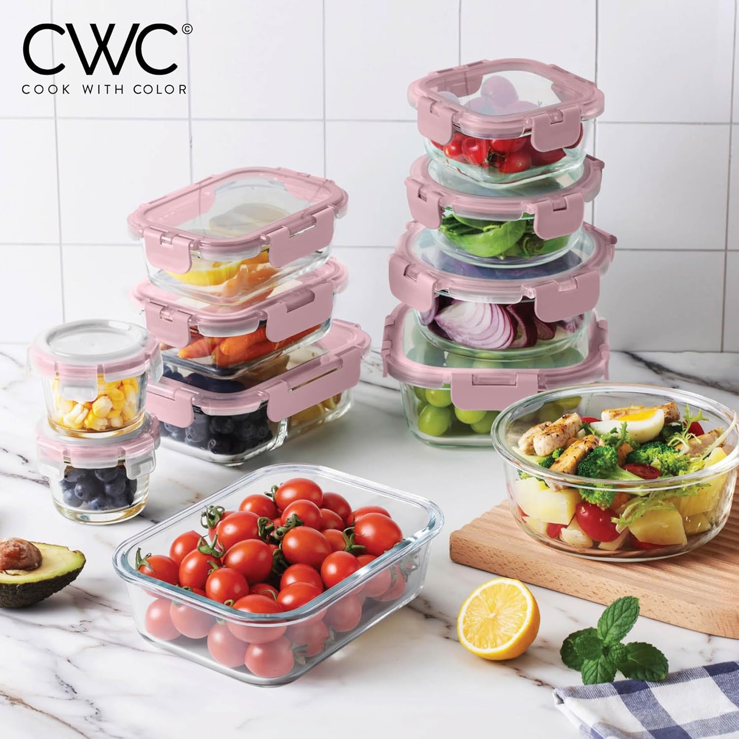 32-Pc Borosilicate Glass Food  - Food Storage With Dividers avis et prix