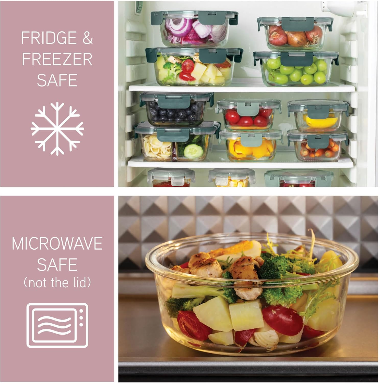 32-Pc Borosilicate Glass Food  - Food Storage With Dividers avis et prix