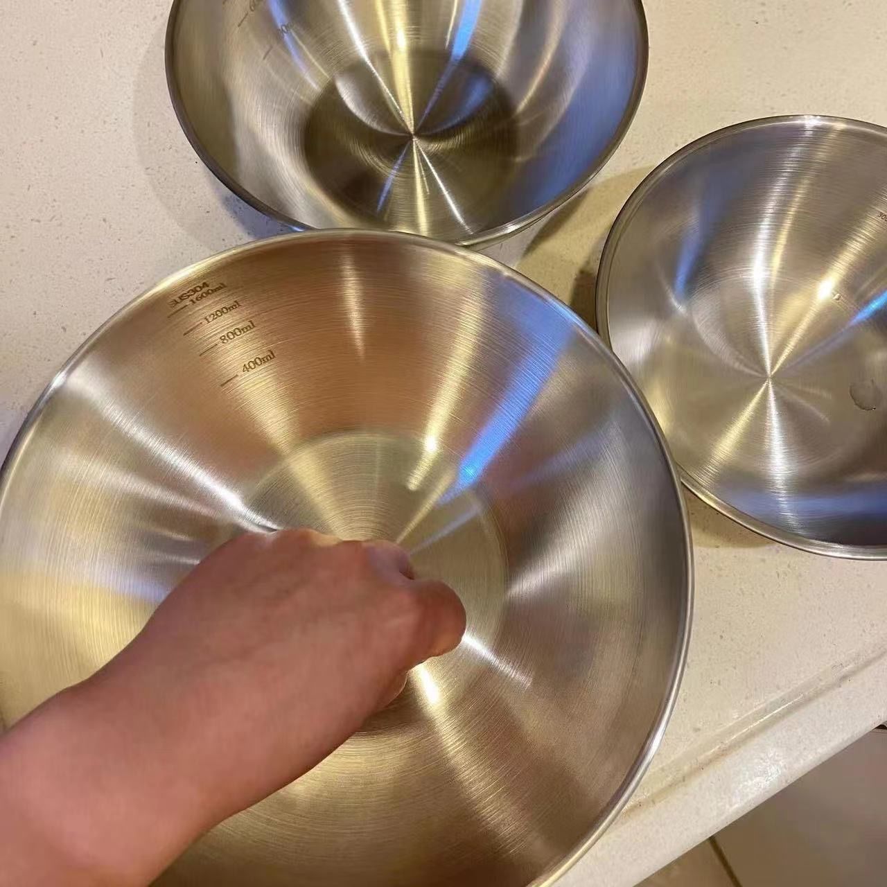 1-3 Stainless Steel Bowl Set w - Food Storage Home avis et prix