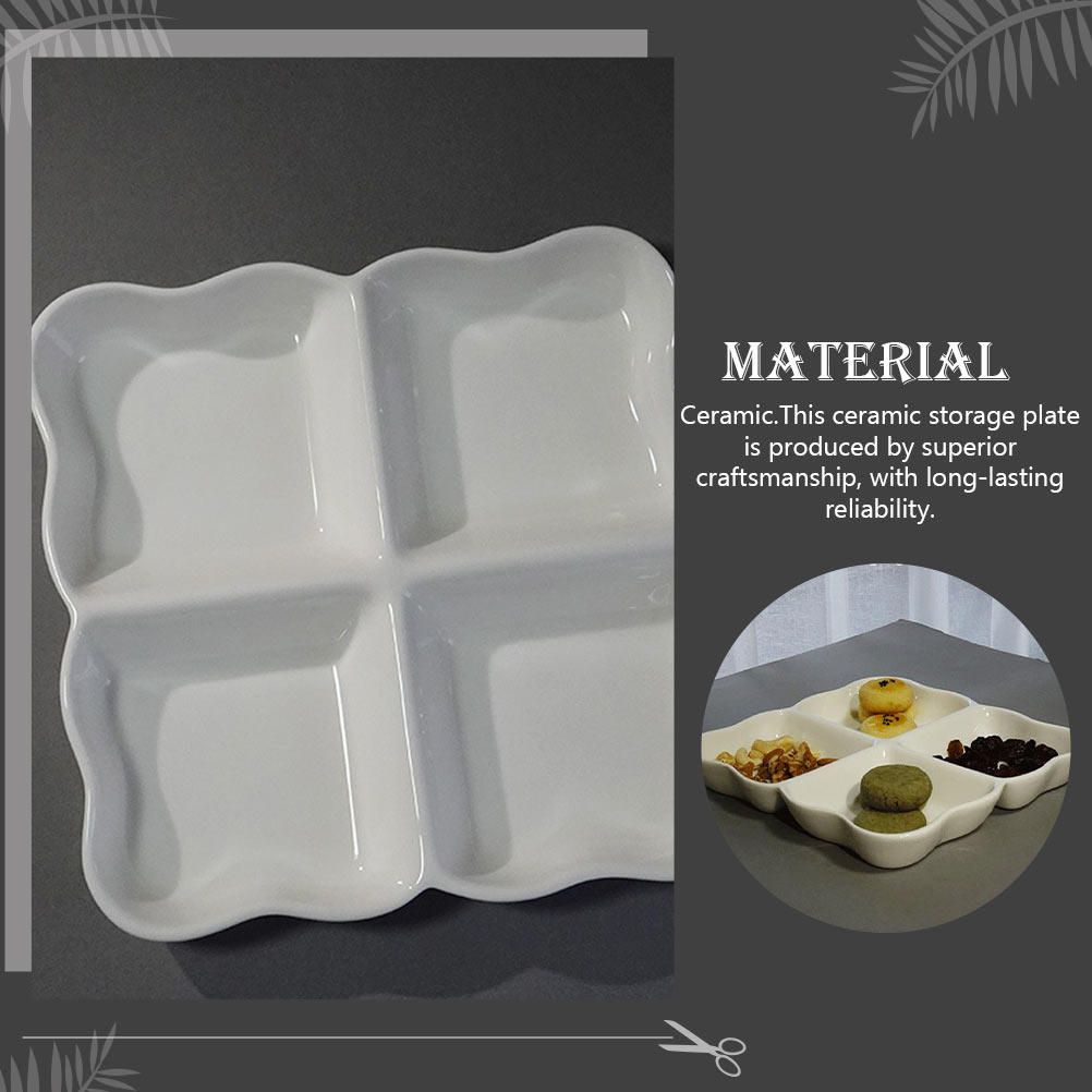 4-Compartment Ceramic Snack Di - Food Storage Home avis et prix