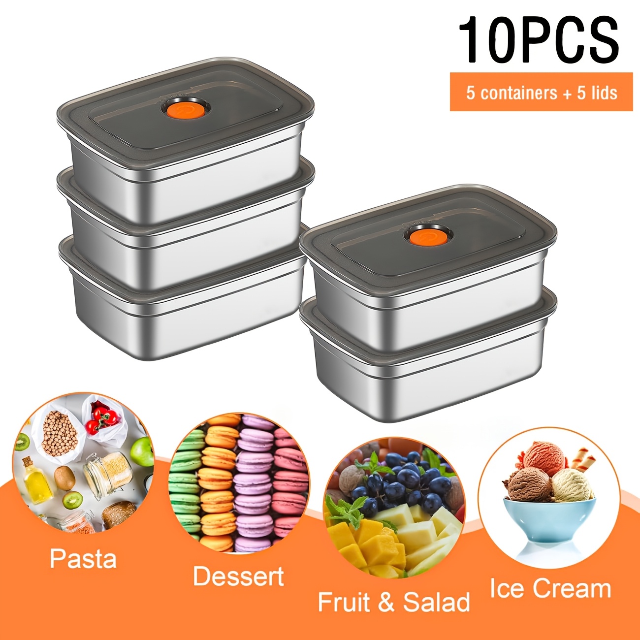 10-Piece Stainless Steel Food  - Food Storage Home avis et prix
