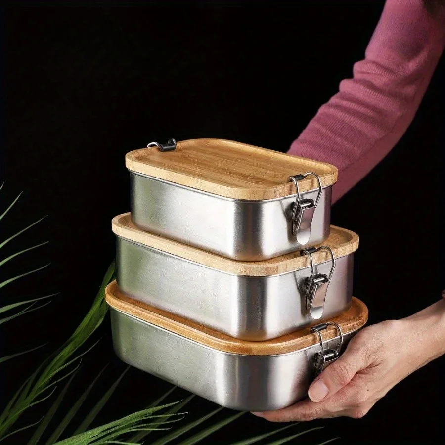 New 304 stainless steel bamboo - Food Storage Order avis et prix