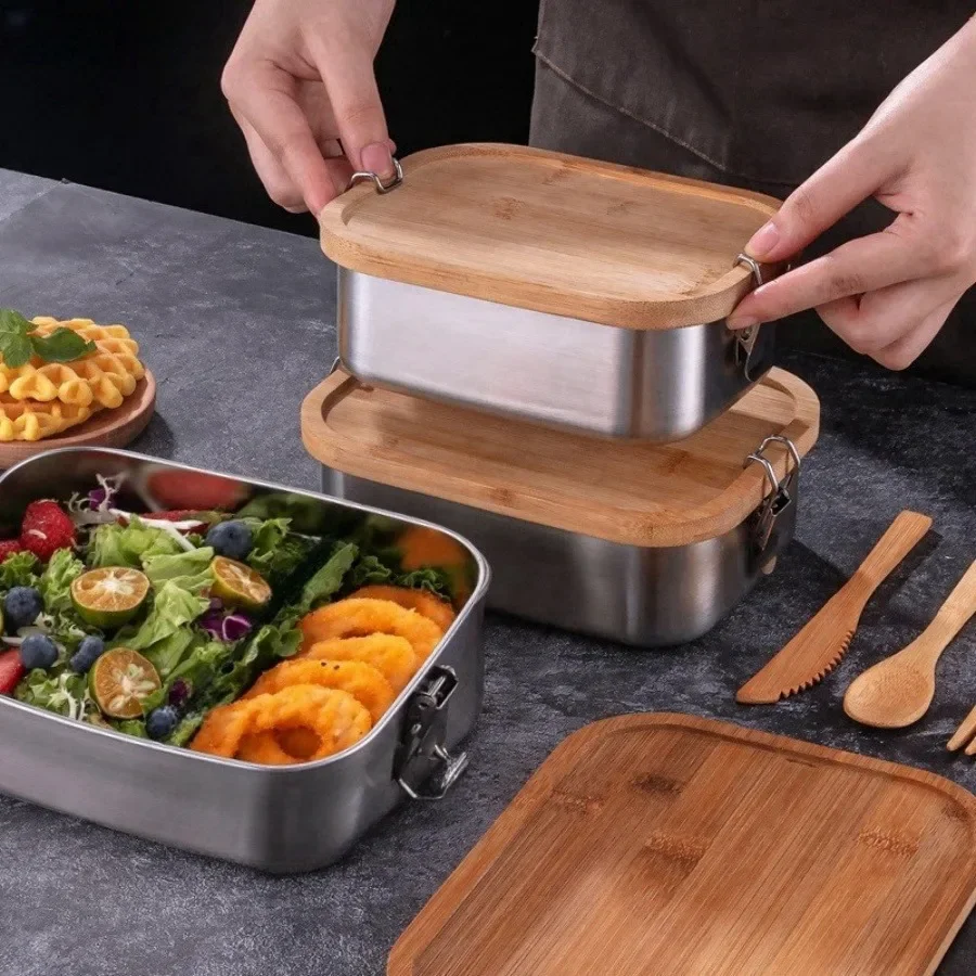 New 304 stainless steel bamboo - Food Storage Order avis et prix