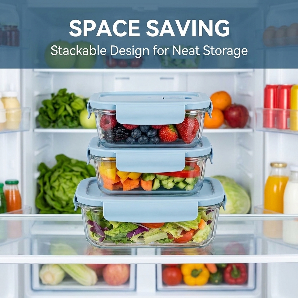 Sky Blue Glass Food Storage Co - Food Storage Home avis et prix
