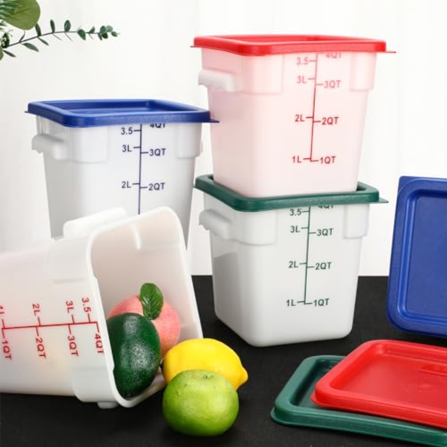 6 Pieces 4 Quart Commercial Fo - Food Storage 4 Quart avis et prix