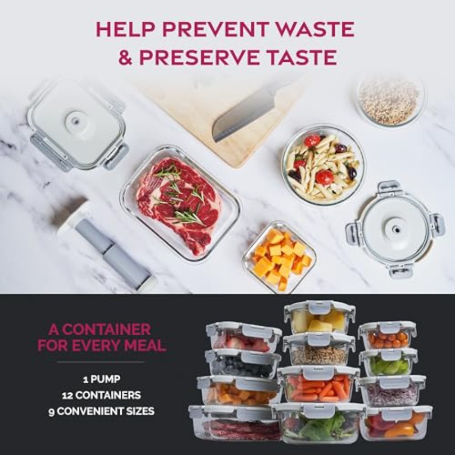 Vacuum Seal Glass Food Storage - Food Storage Vacuum Containers avis et prix
