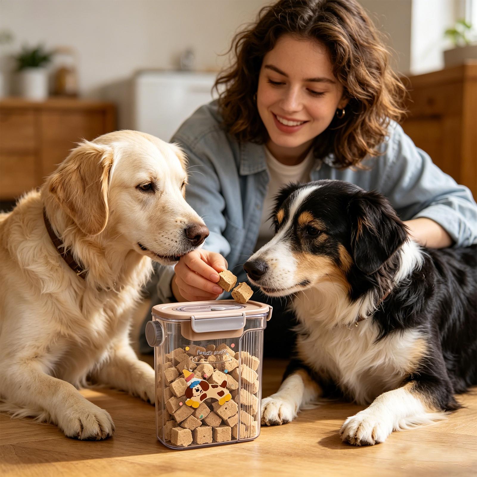 Dog Treat Container Side Pouri - Airtight Cereal Jar avis et prix