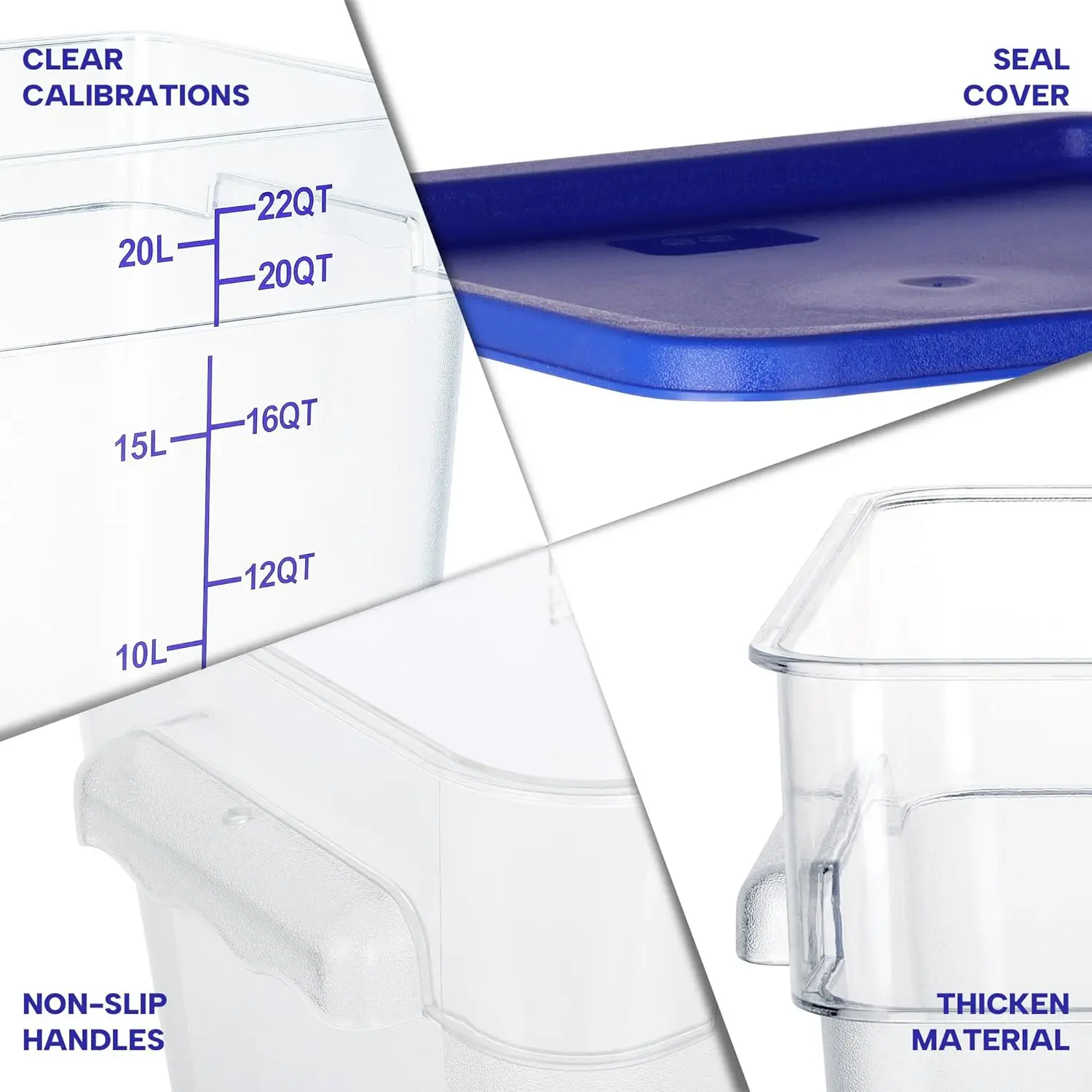 4 Pack Food Storage Containers - Food Storage 4 Quart avis et prix