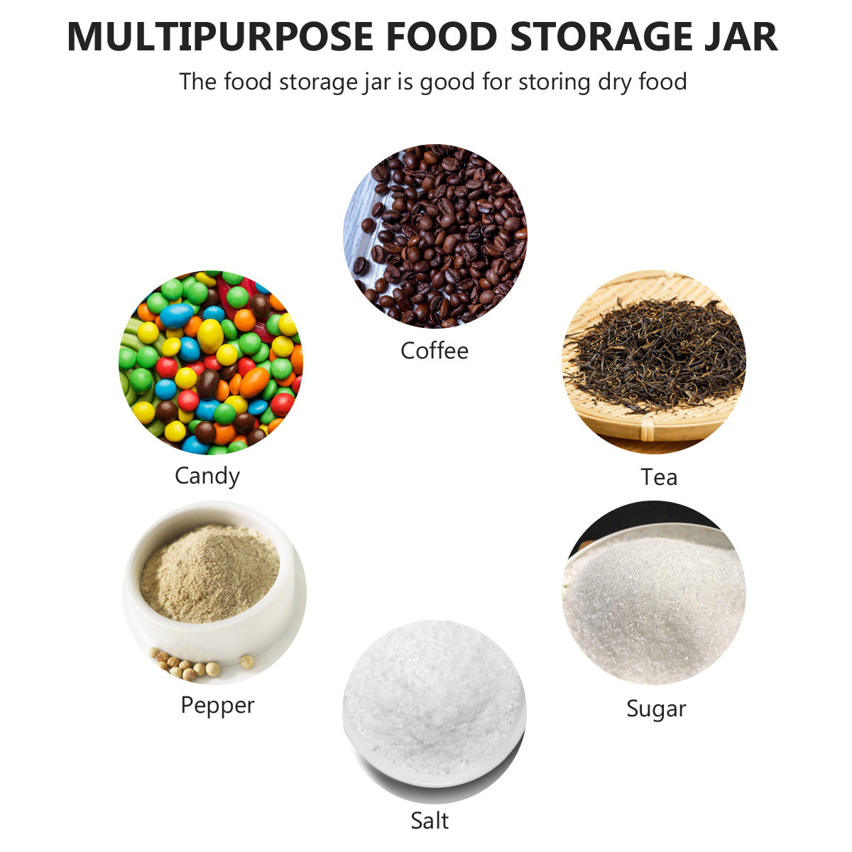 1Pcs Premium Clear Glass Stora - Airtight Cereal Jar avis et prix