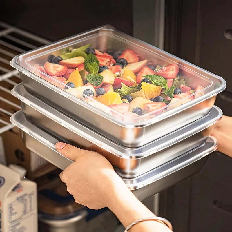 3pcs Stainless Steel Food Cont - Food Storage Unit avis et prix