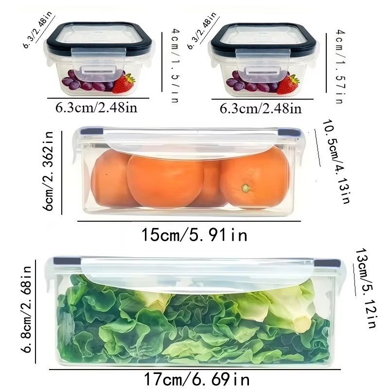 8Pcs Set Includes 4 Containers - Food Storage Order avis et prix