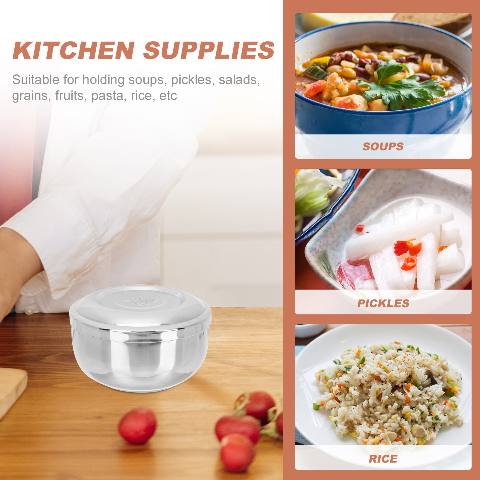Double-Layer Stainless Steel R - Food Storage Home avis et prix