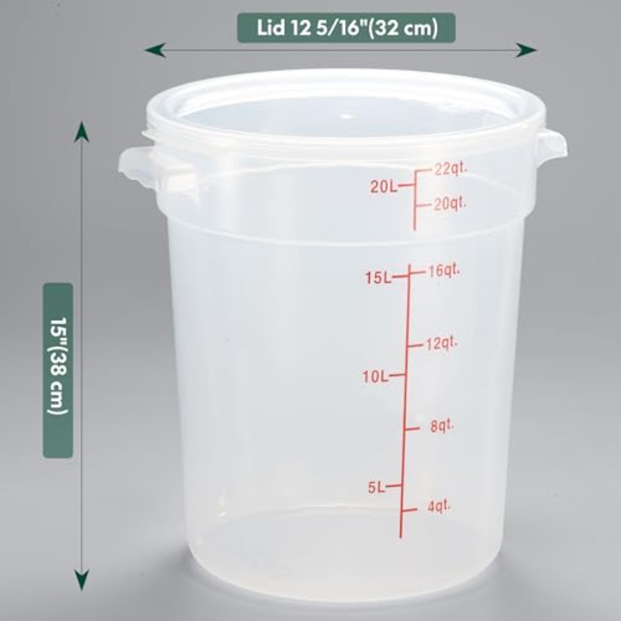 22 Quart Translucent Round Foo - Food Storage 4 Quart avis et prix