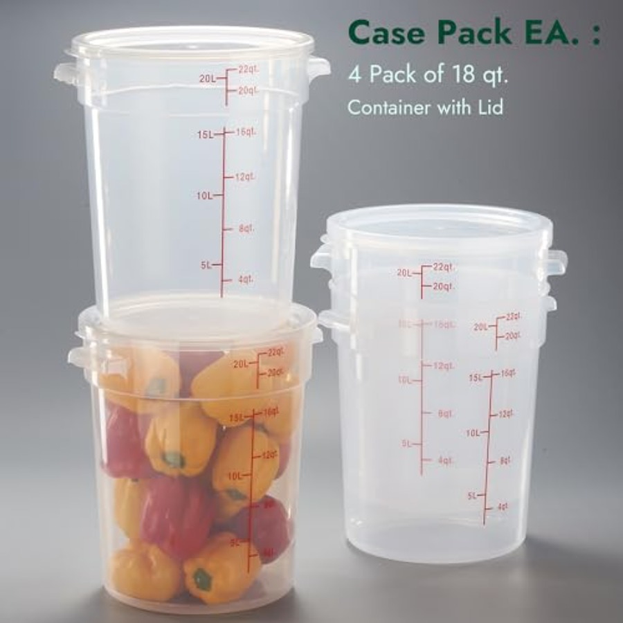 22 Quart Translucent Round Foo - Food Storage 4 Quart avis et prix