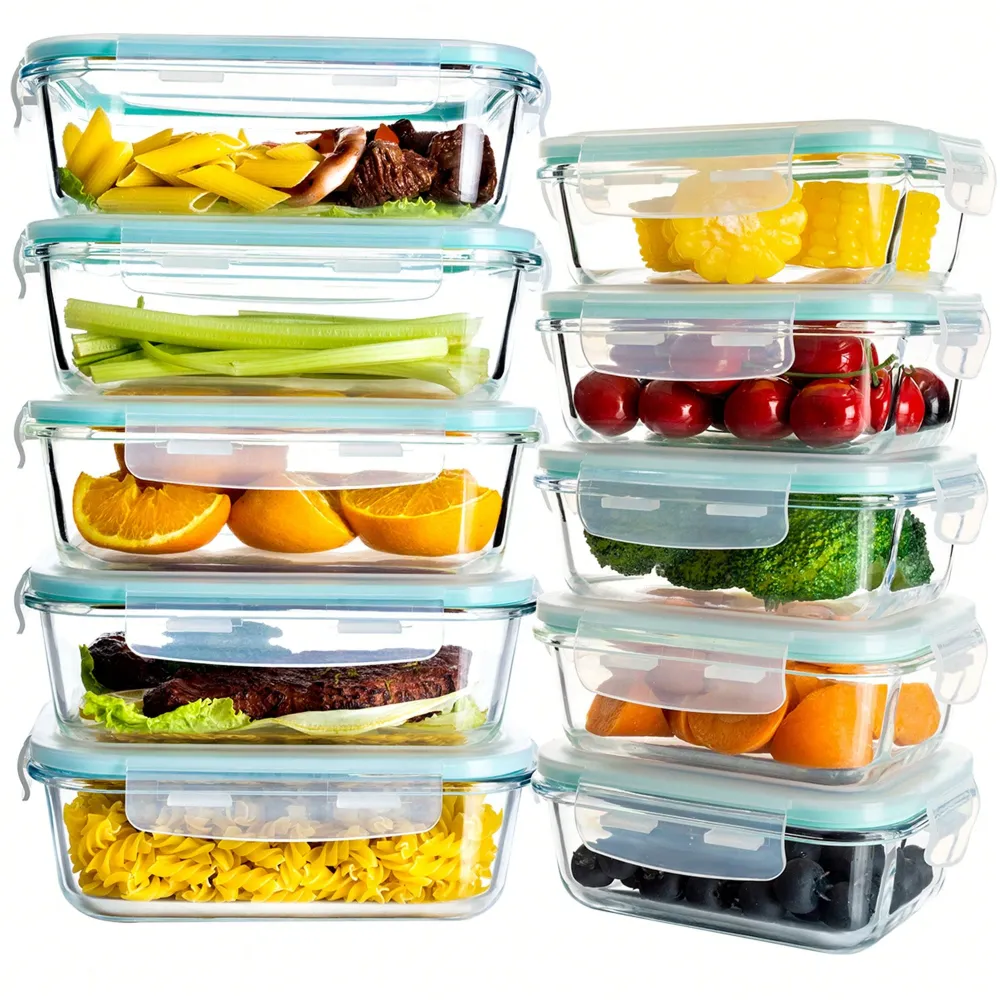 Pieces Glass Meal Prep Contain - Food Storage Home avis et prix