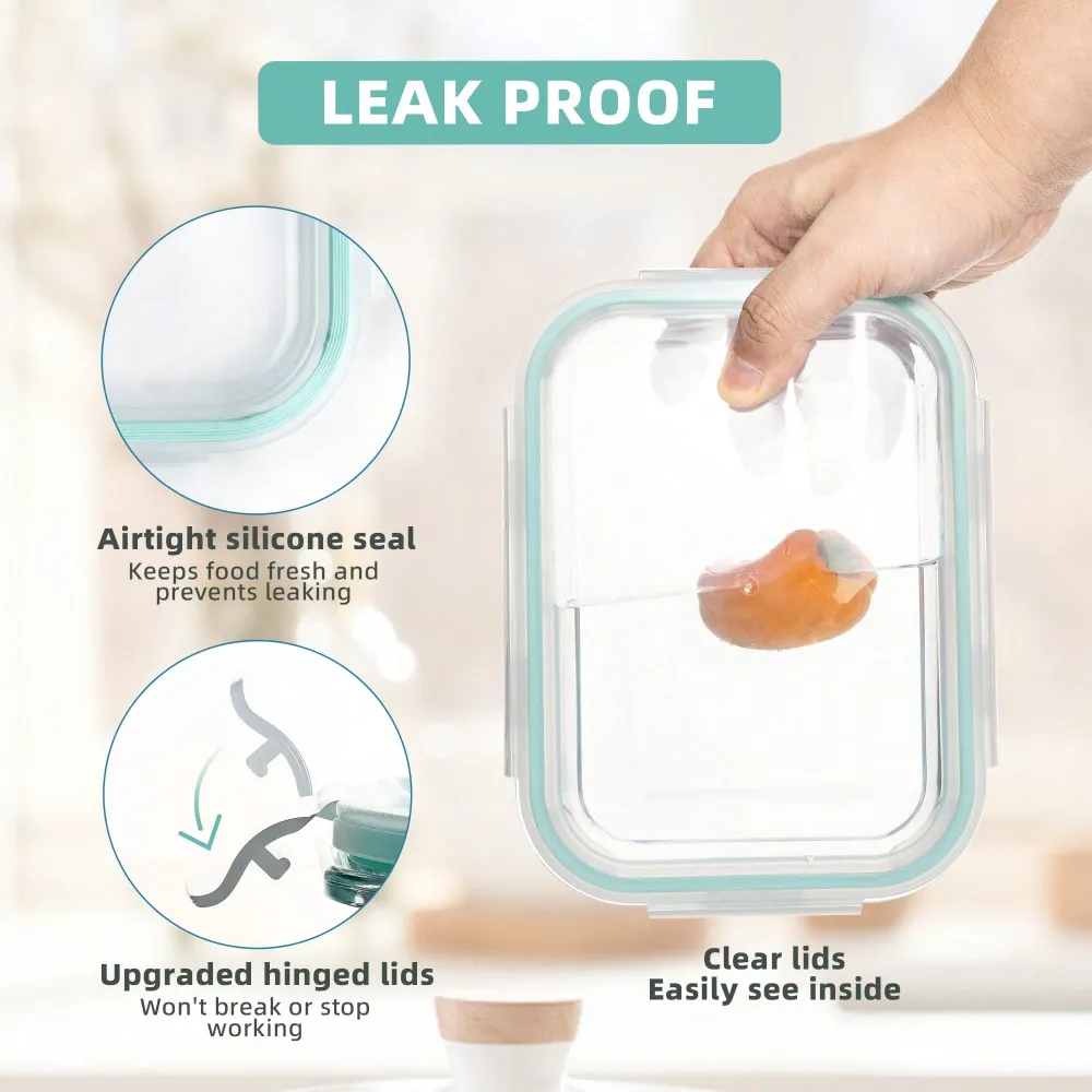 Pieces Glass Meal Prep Contain - Food Storage Home avis et prix