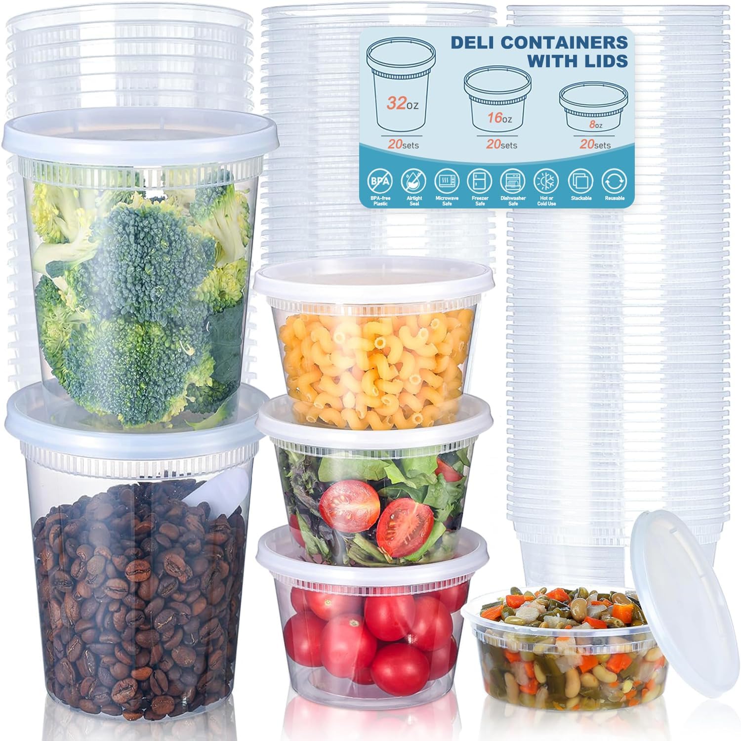 24pcs Deli Food Storage Contai - Food Storage Order avis et prix