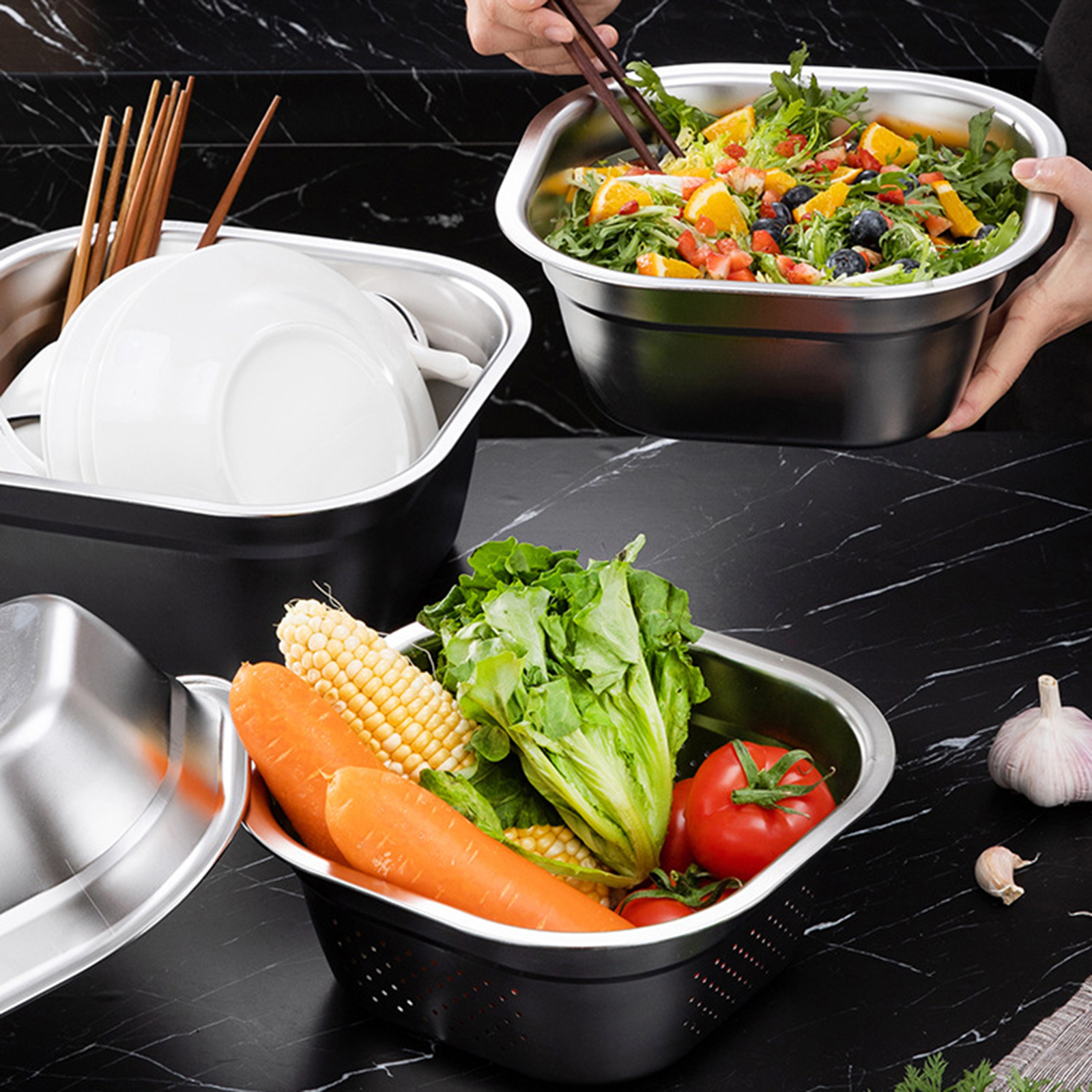 Stainless Steel Square Basin V - Food Storage Order avis et prix