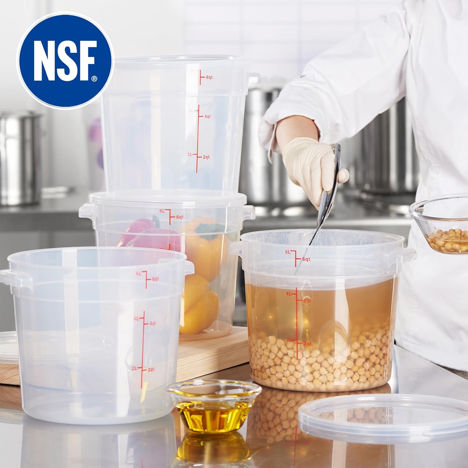 6 Quart Translucent Food Stora - Food Storage 4 Quart avis et prix