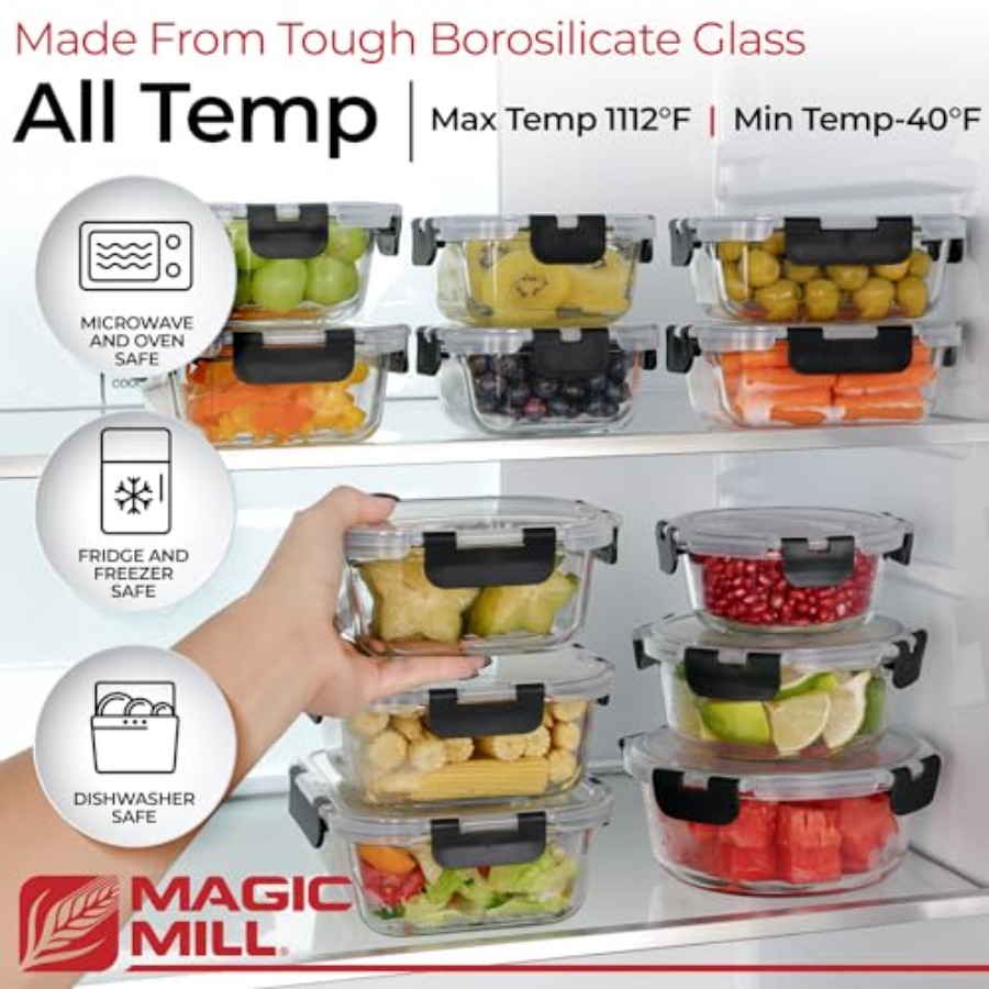 Premium Borosilicate Glass Foo - Food Storage Aluminum Containers avis et prix