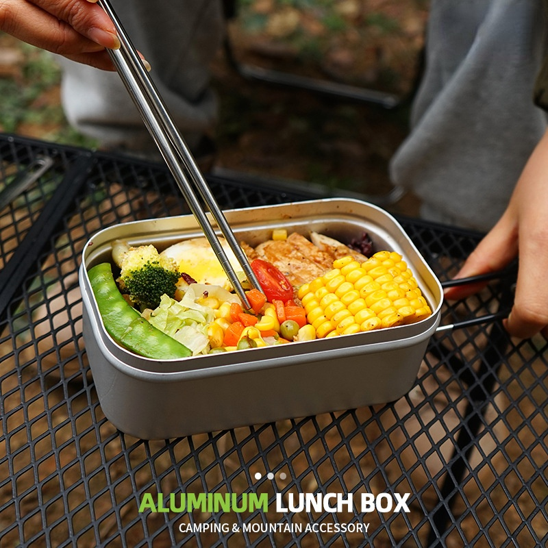 Camping Lunch Box Steaming Rac - Food Storage Aluminum Containers avis et prix