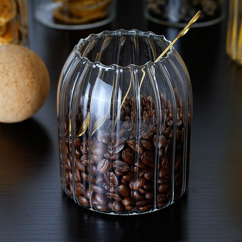 storage glass jar with wooden  - Airtight Cereal Jar avis et prix
