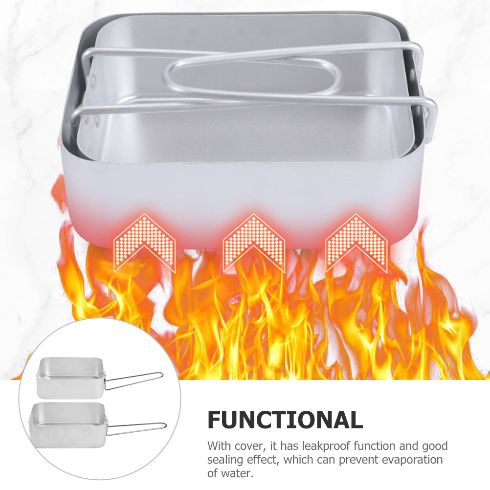 2Pcs Portable Aluminum Lunch B - Food Storage Aluminum Containers avis et prix