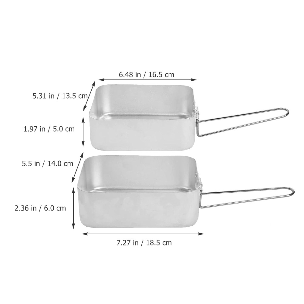 2Pcs Portable Aluminum Lunch B - Food Storage Aluminum Containers avis et prix