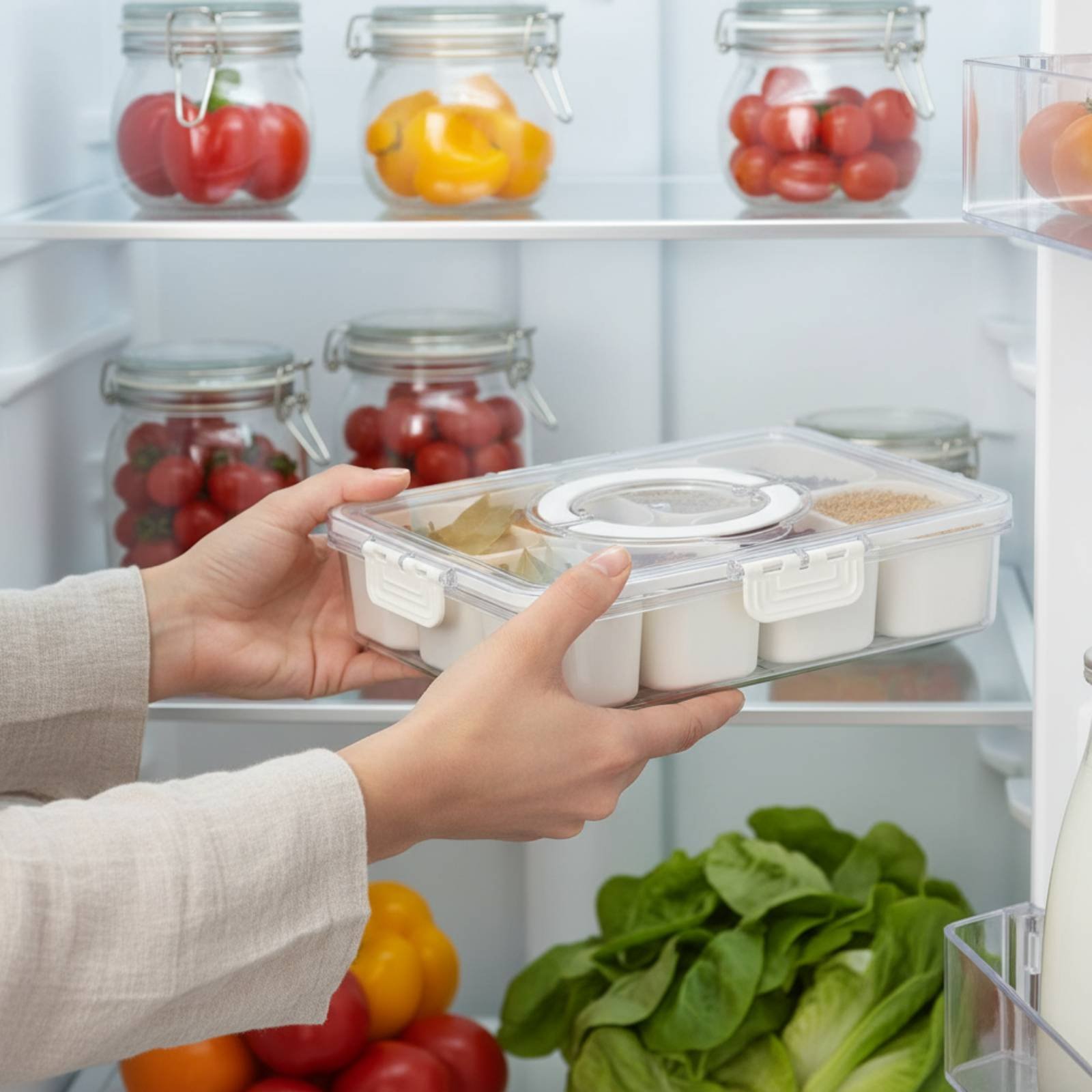 Refrigerator Storage Bin Drain - Food Storage With Dividers avis et prix
