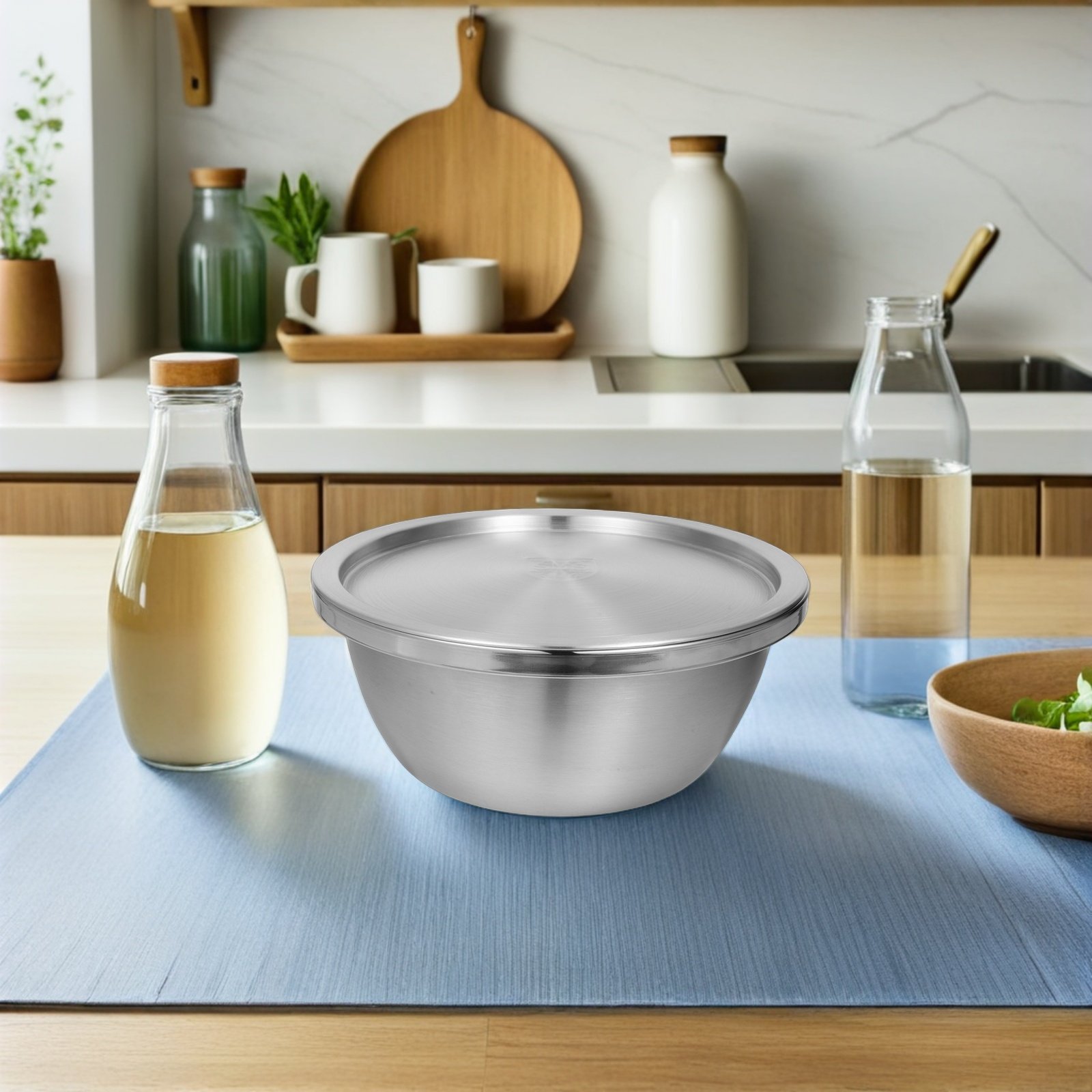 1Set Stainless Steel Mixing Bo - Food Storage Stainless Steel Containers avis et prix