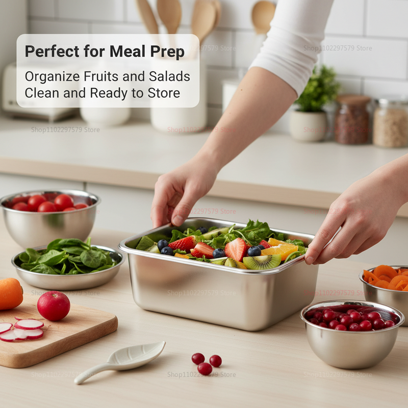 Plate Stainless Steel Food Con - Food Storage Stainless Steel Containers avis et prix