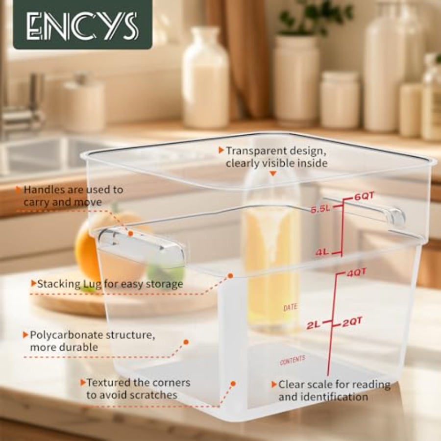 6 Quart Set of 4 Food Storage  - Food Storage 4 Quart avis et prix