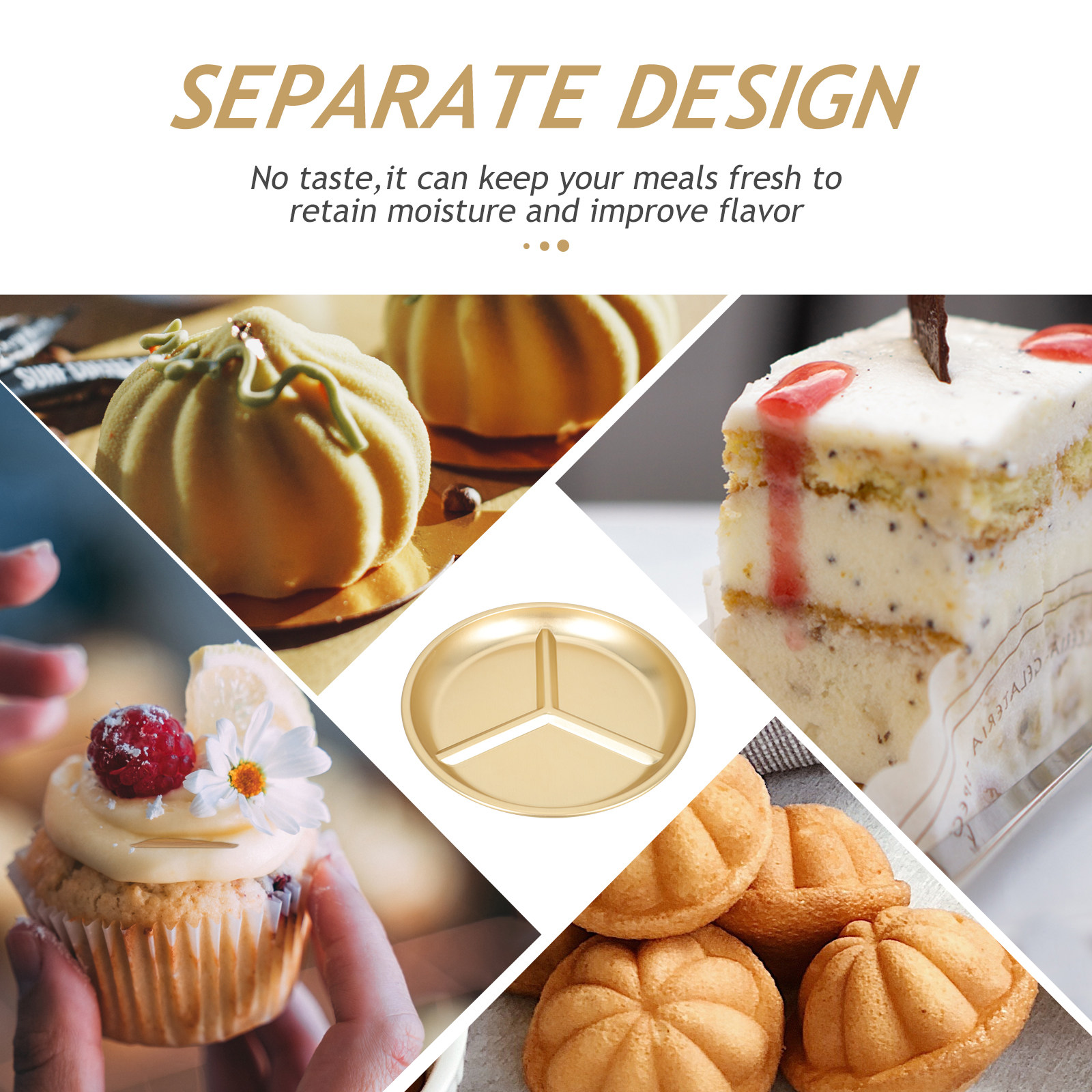 Yellow Aluminum Divided Plate  - Food Storage With Dividers avis et prix