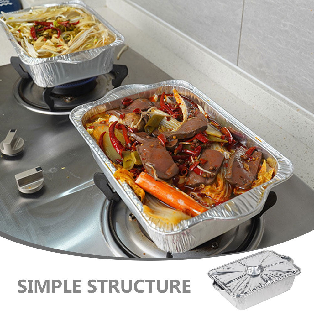 3Pcs Tinfoil Pots Aluminum Foi - Food Storage Aluminum Containers avis et prix