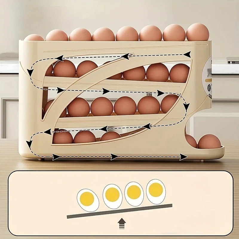 3 Tier Rolling Egg Storage Box - Food Storage With Dividers avis et prix