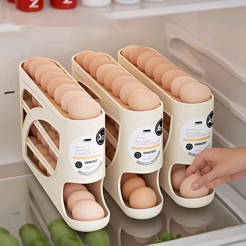 3 Tier Rolling Egg Storage Box - Food Storage With Dividers avis et prix