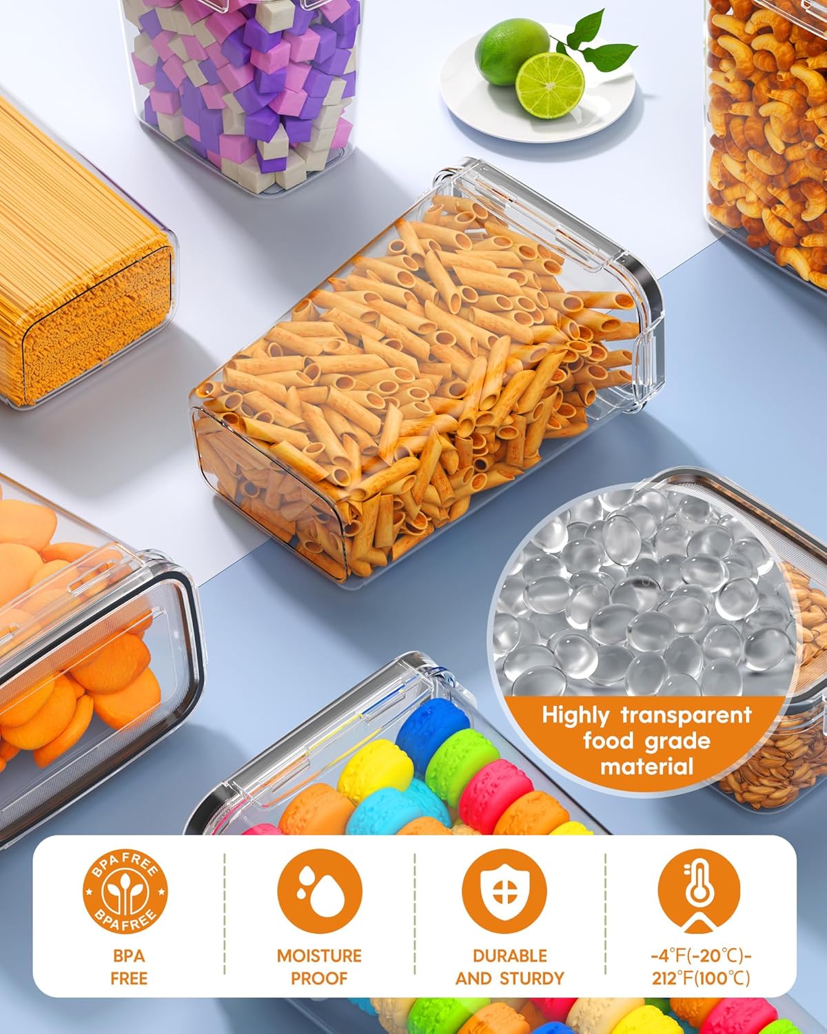24 PCS Airtight Food Storage C - Airtight Cereal Jar avis et prix