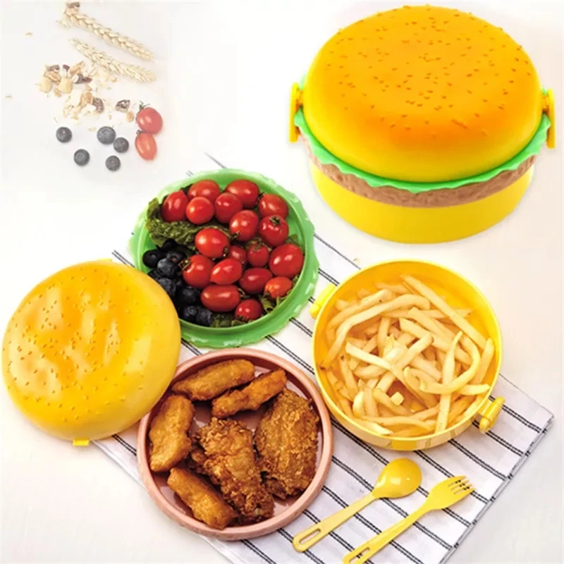 Hamburger Lunch Box Double Tie - Food Storage Drawer Organizer avis et prix